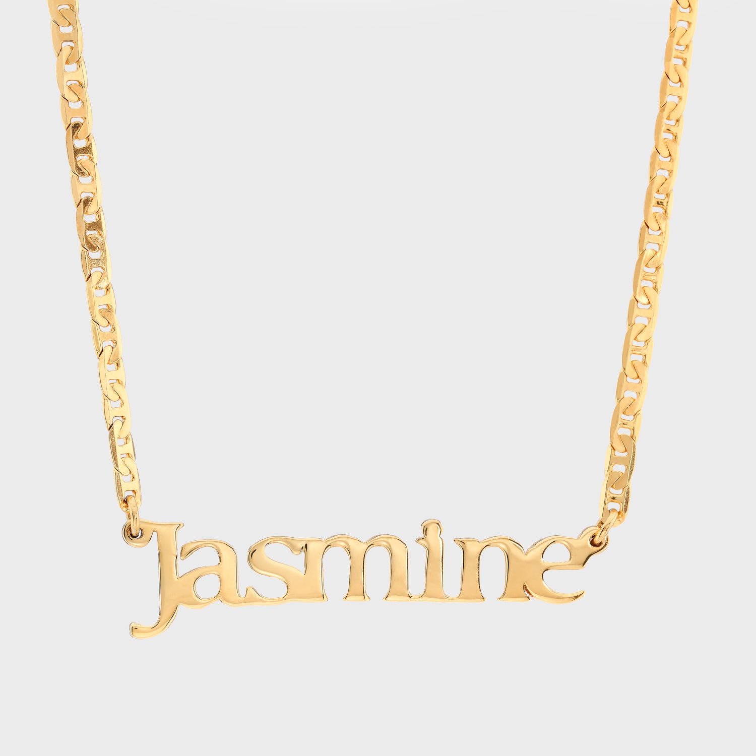 Name Necklace Anchor Mariner Chain