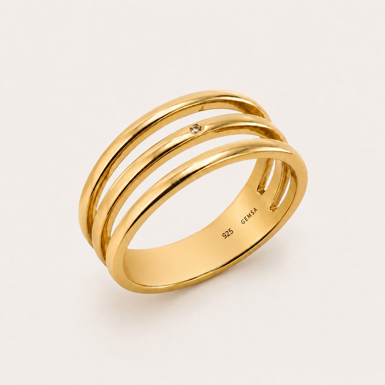 Trinity Triple-Row Band Ring