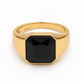 Elite Bold Black Onyx Signet Ring