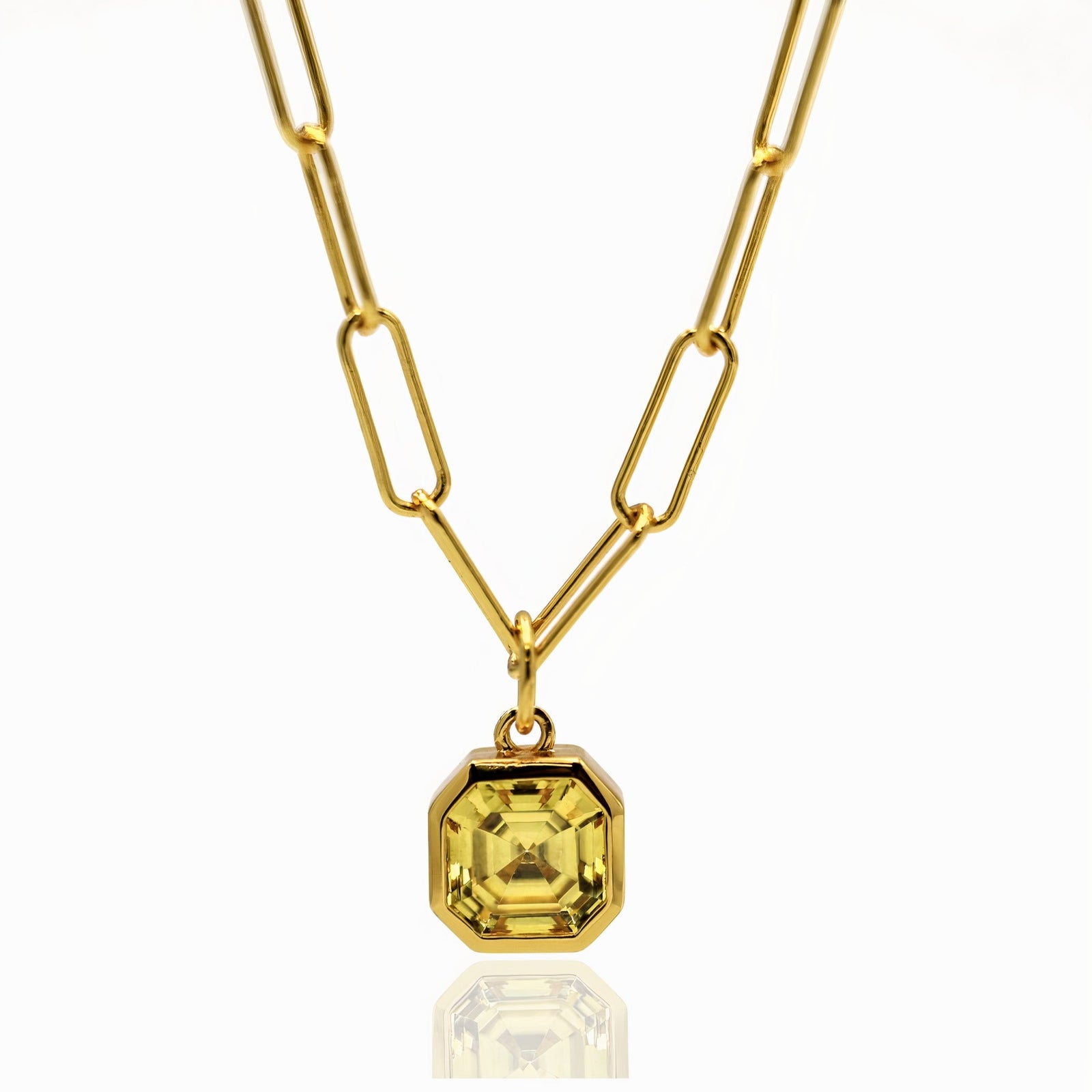 Bella Paperclip Chain Pendant Necklace