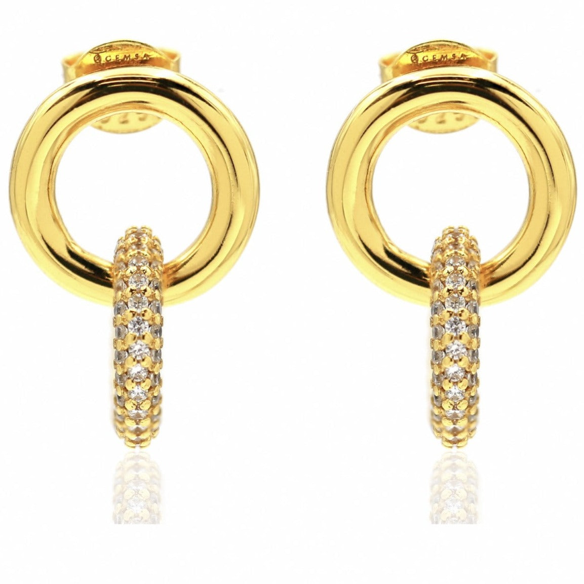 Karma Interlocking Pavé Hoops - Ivory